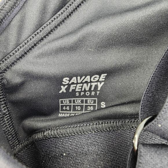 Savage X Fenty Hotline Medium-Impact Black Sports Bra Size Small (4-6) - Picture 3 of 5